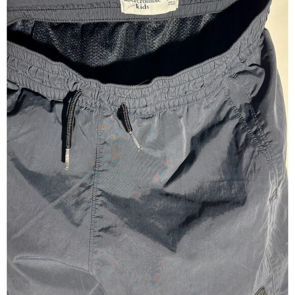 Abercrombie Kids Boys Swim Shorts Sz M Navy Blue Mesh Lined Drawstring Pockets - Picture 3 of 4